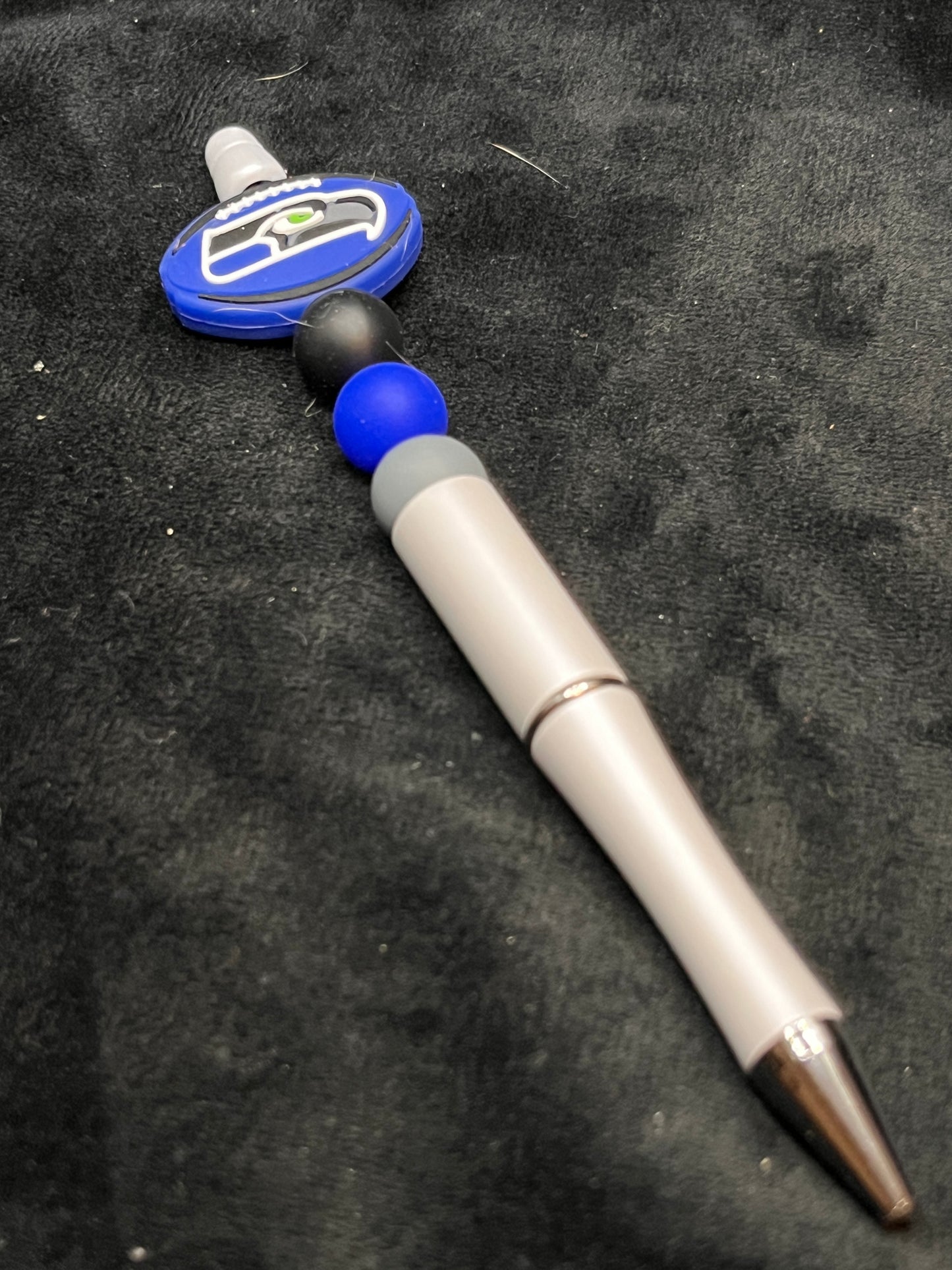 Silicone Beaded Pen with a focal bead topper