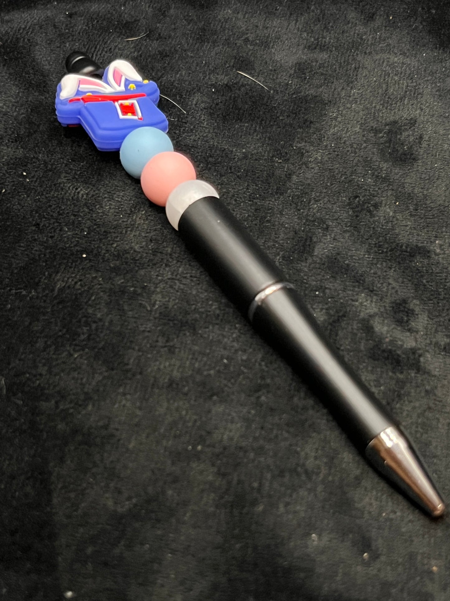 Silicone Beaded Pen with a focal bead topper