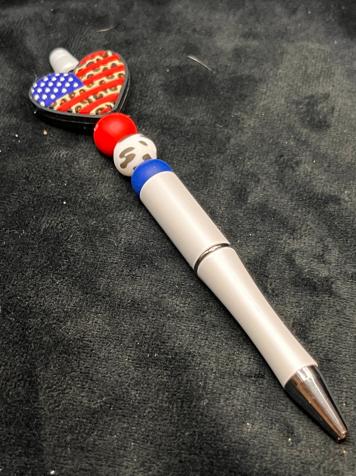 Silicone Beaded Pen with a focal bead topper