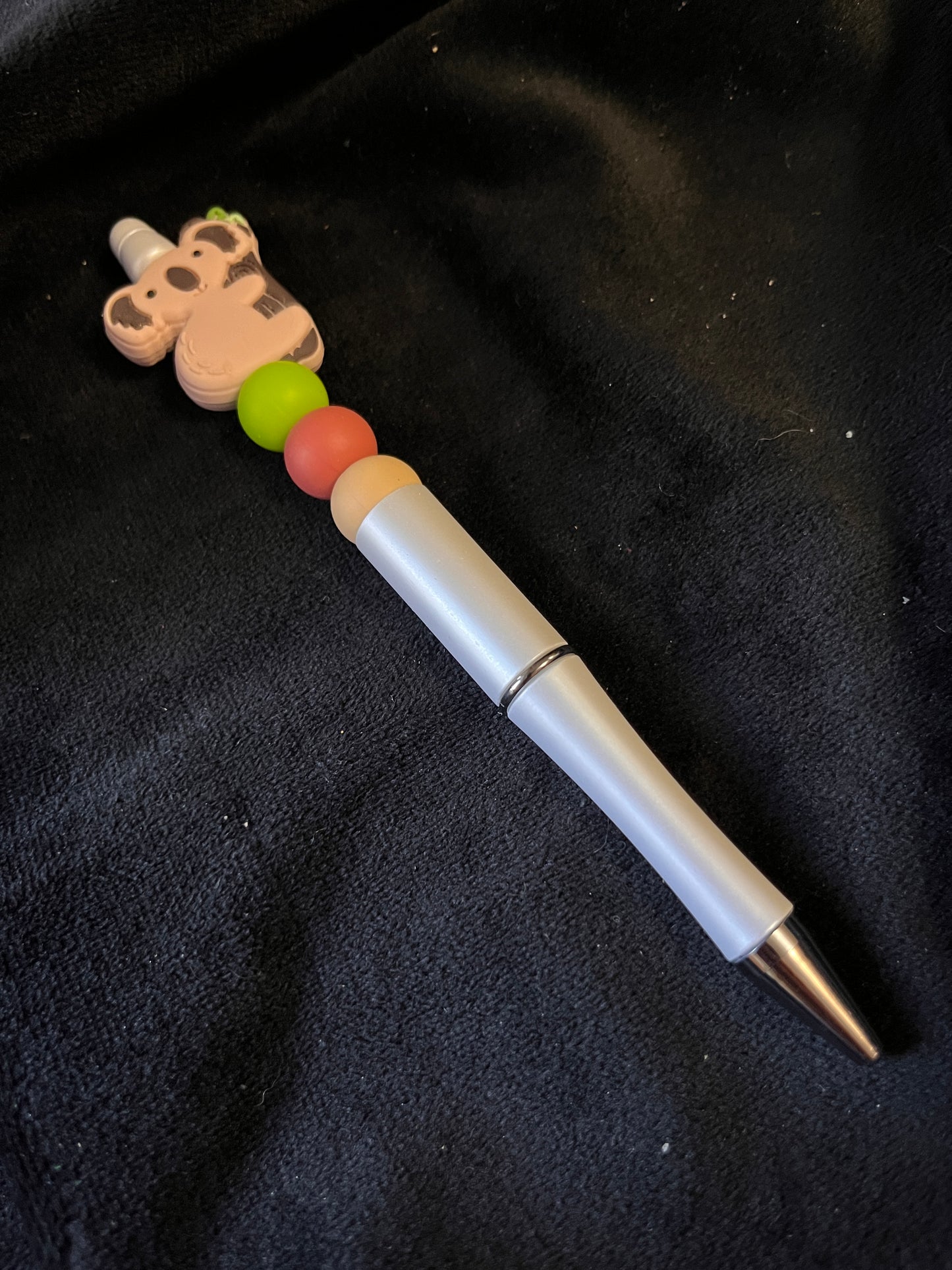 Silicone Beaded Pen with a focal bead topper