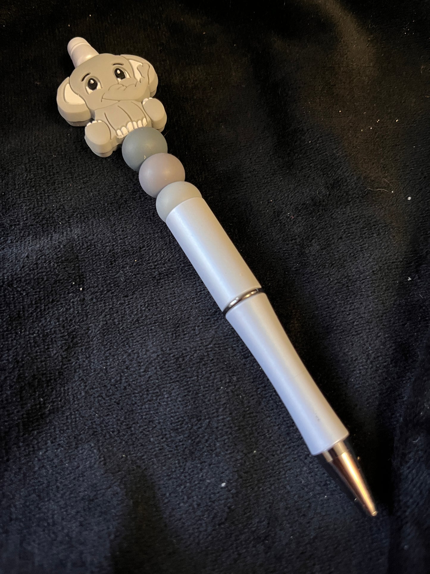 Silicone Beaded Pen with a focal bead topper