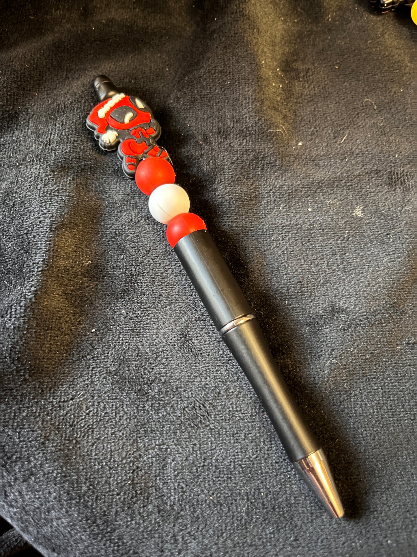 Silicone Beaded Pen with a focal bead topper