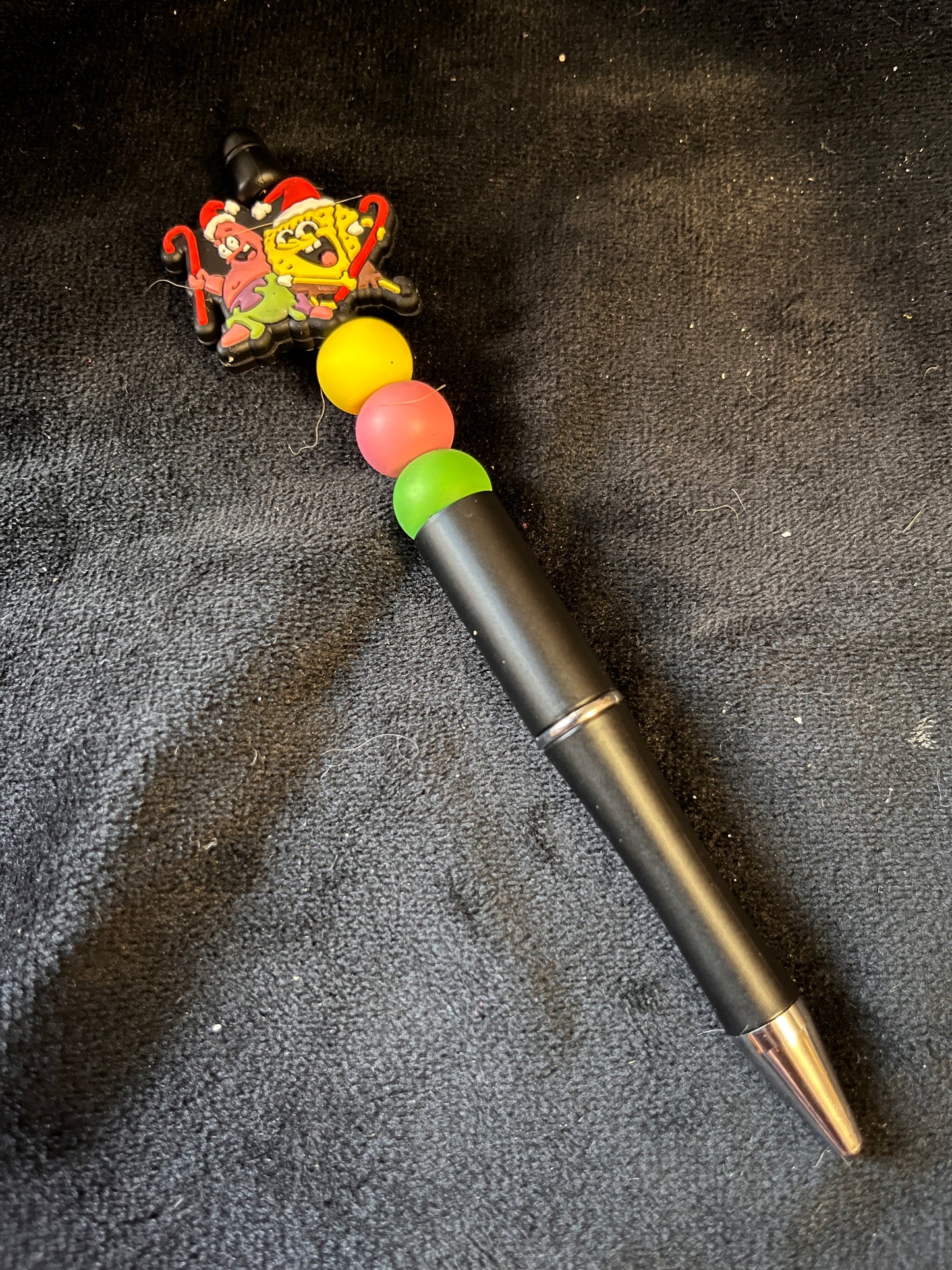 Silicone Beaded Pen with a focal bead topper