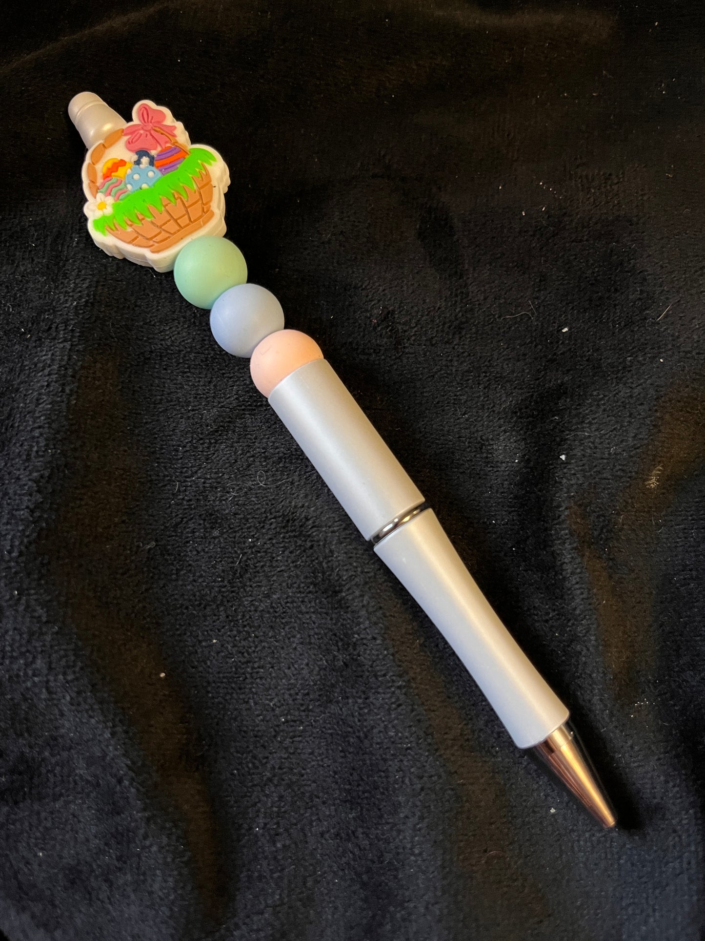 Silicone Beaded Pen with a focal bead topper