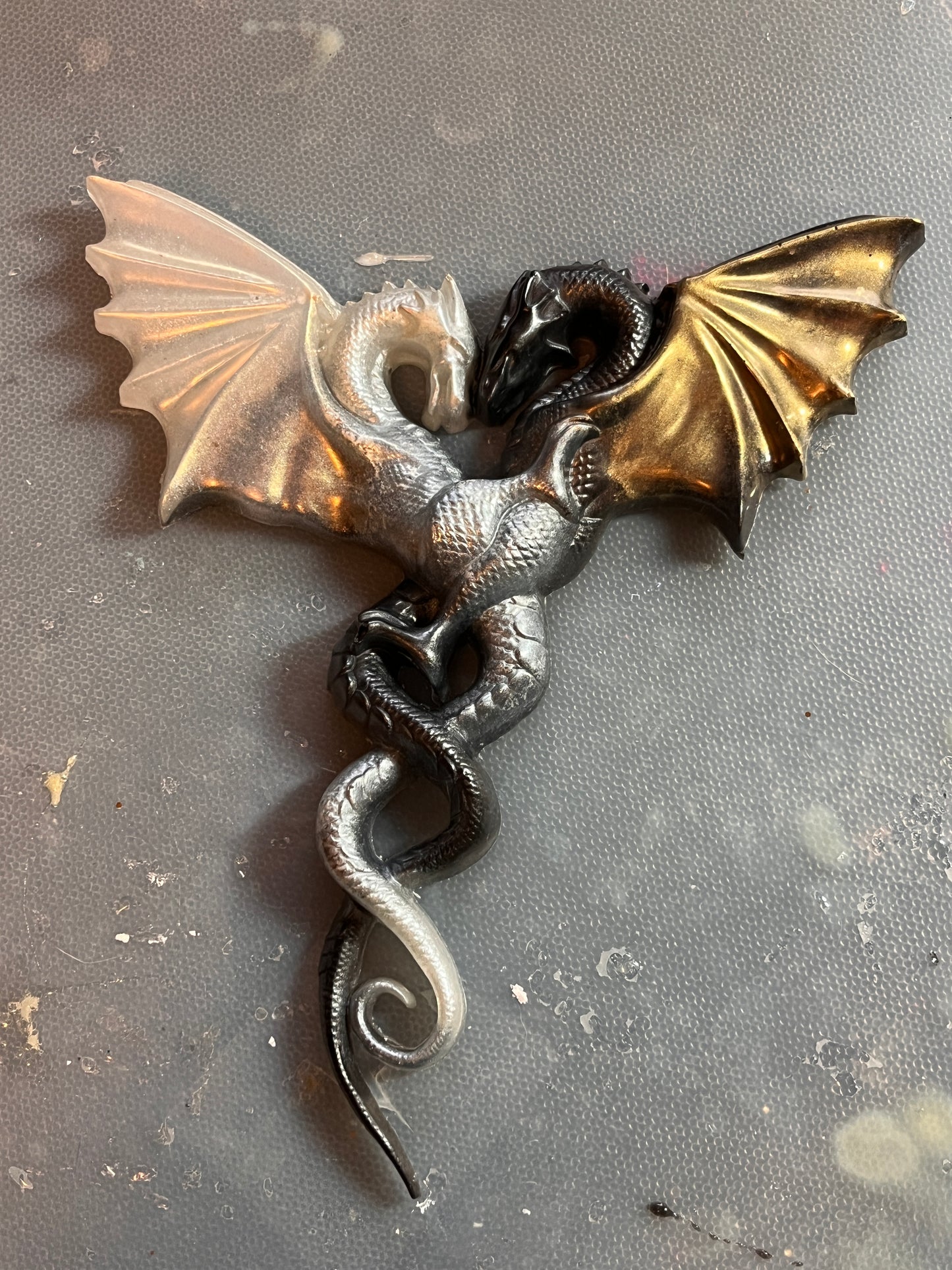 Entwined dragon wall hanging