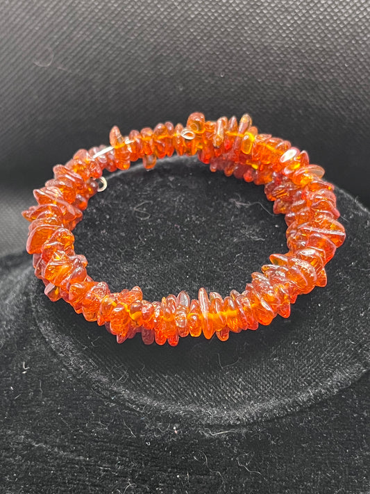 Memory Wire Amber Bracelets