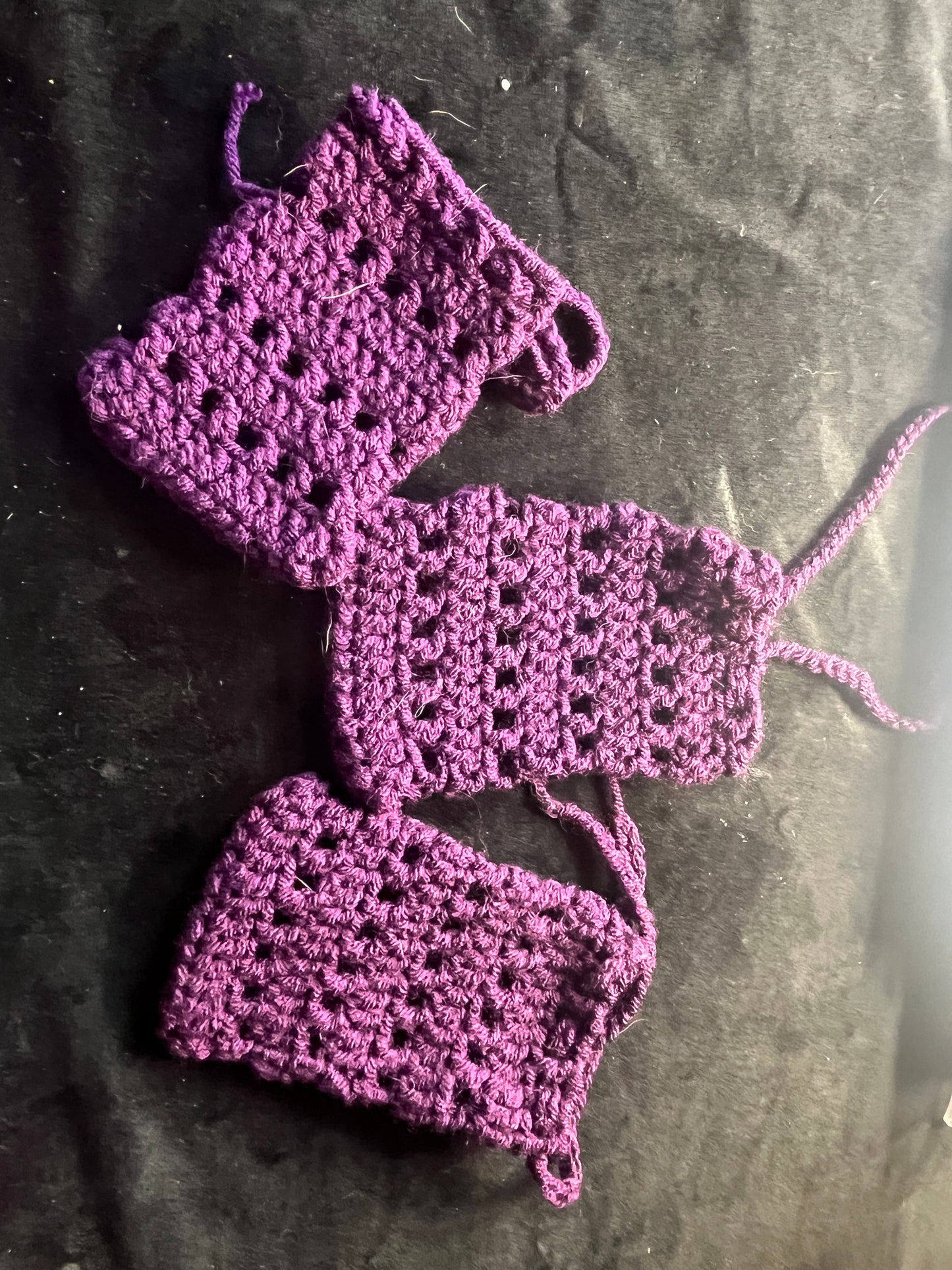 Crocheted soap pouch