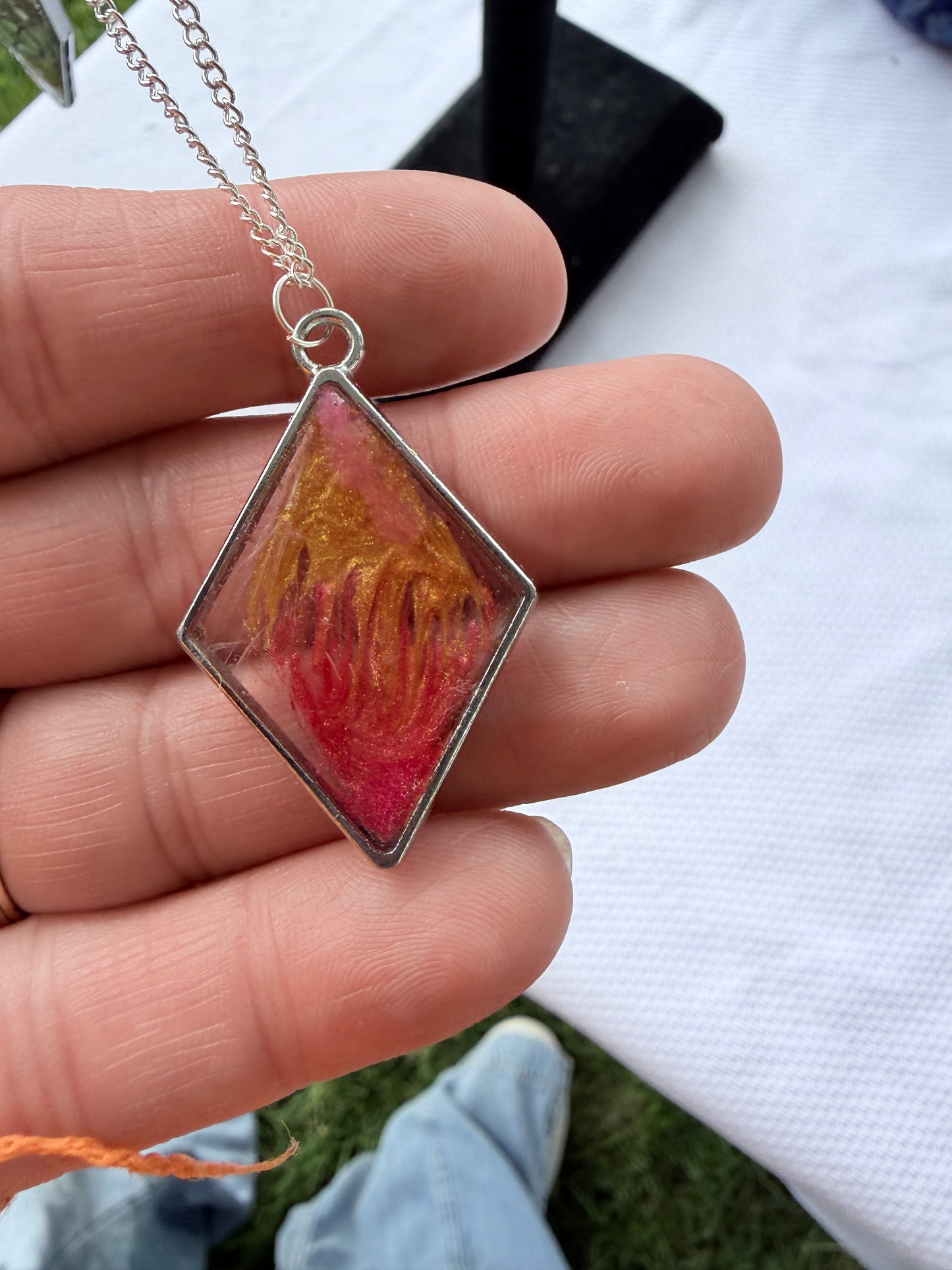 18" Resin Bezel Necklace