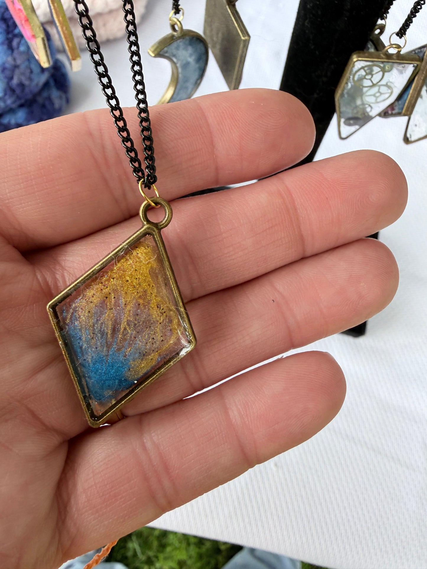 18" Resin Bezel Necklace