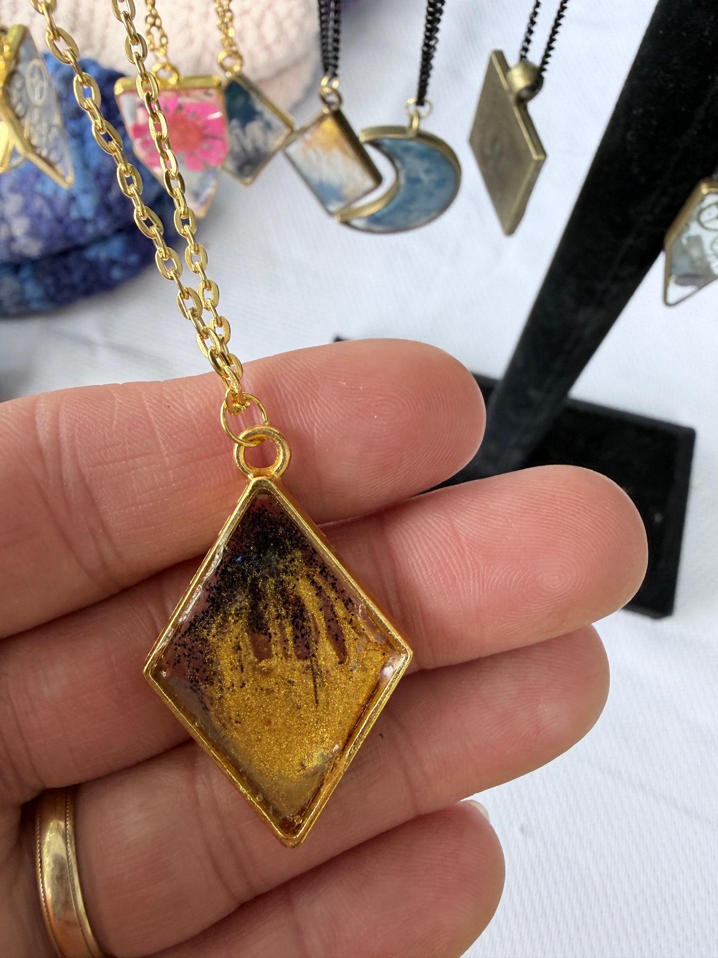 18" Resin Bezel Necklace