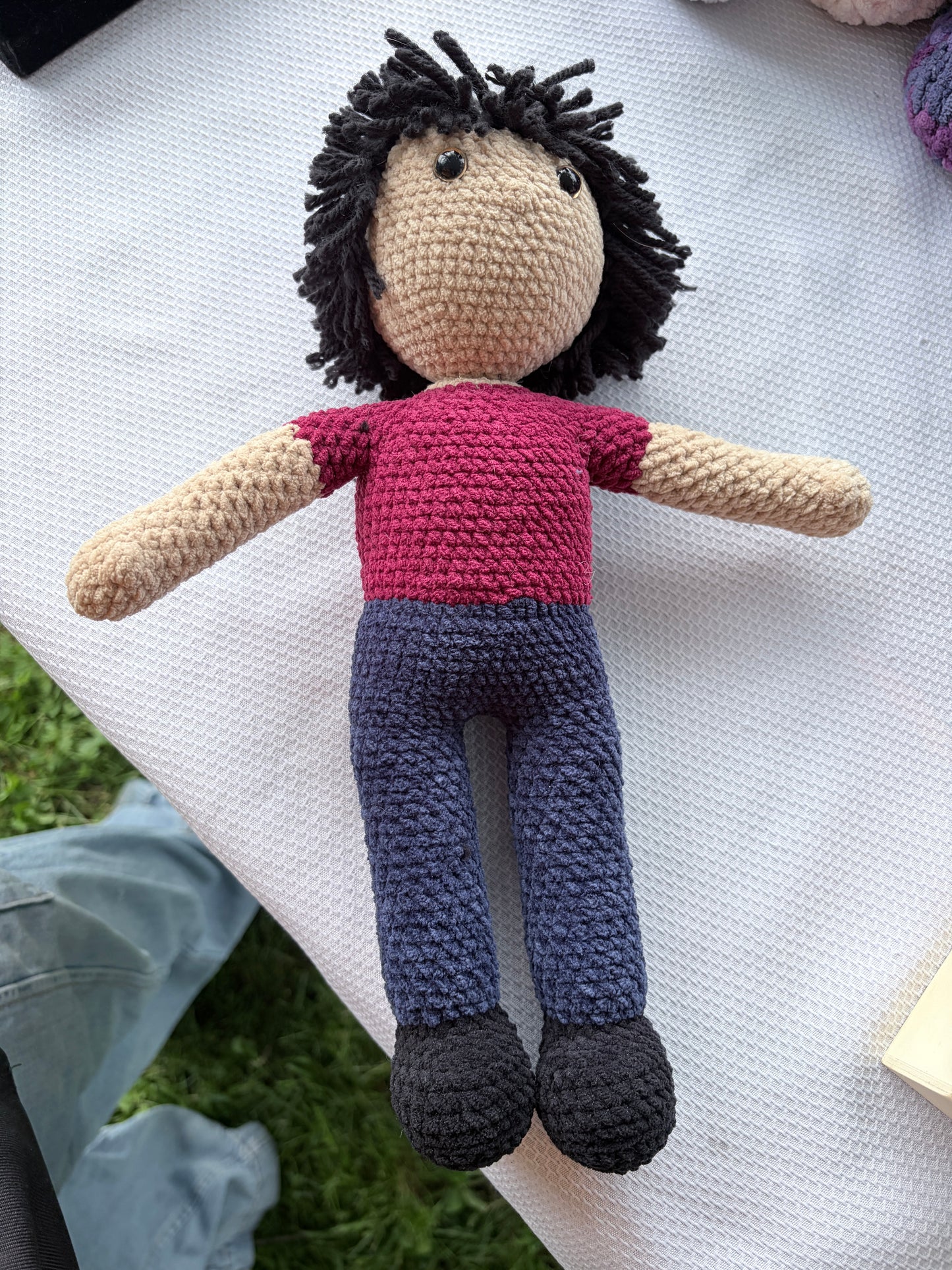 Crocheted 12 in doll