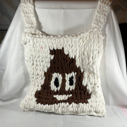 Crocheted emoji bags