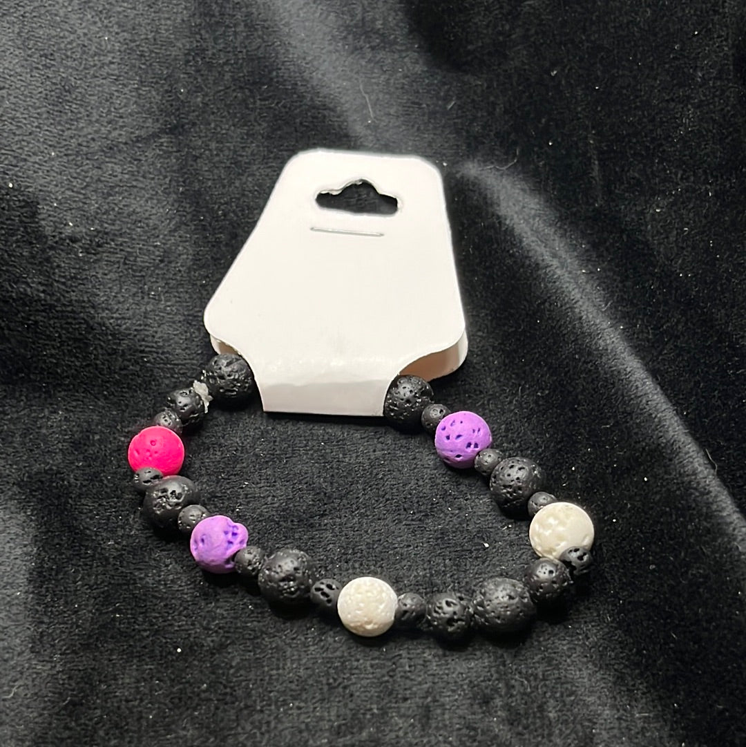 Stretch Bracelets with Lava beads