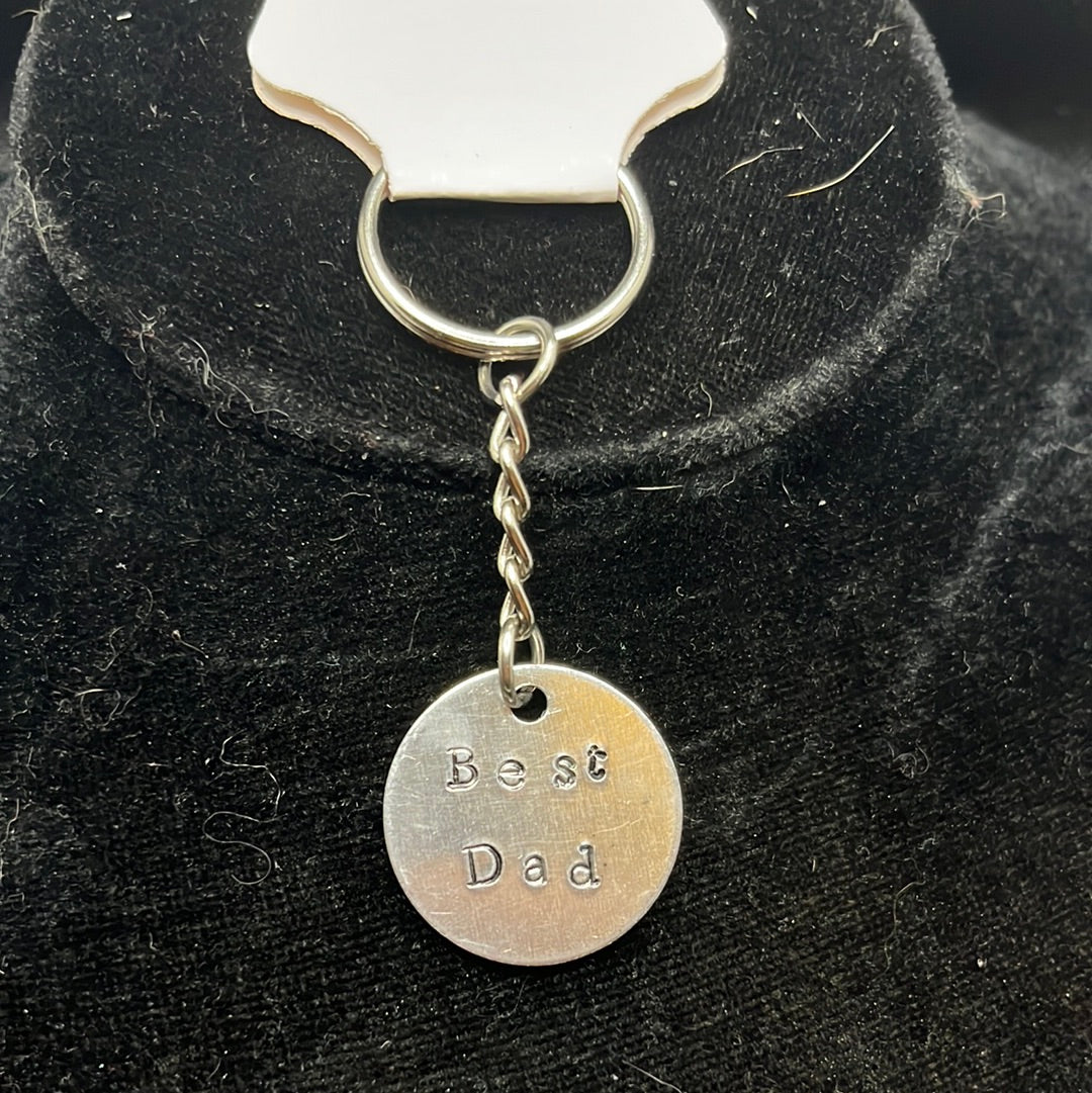 Metal stamped keychain