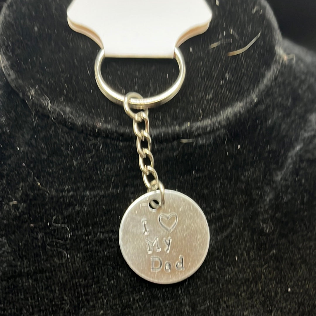 Metal stamped keychain