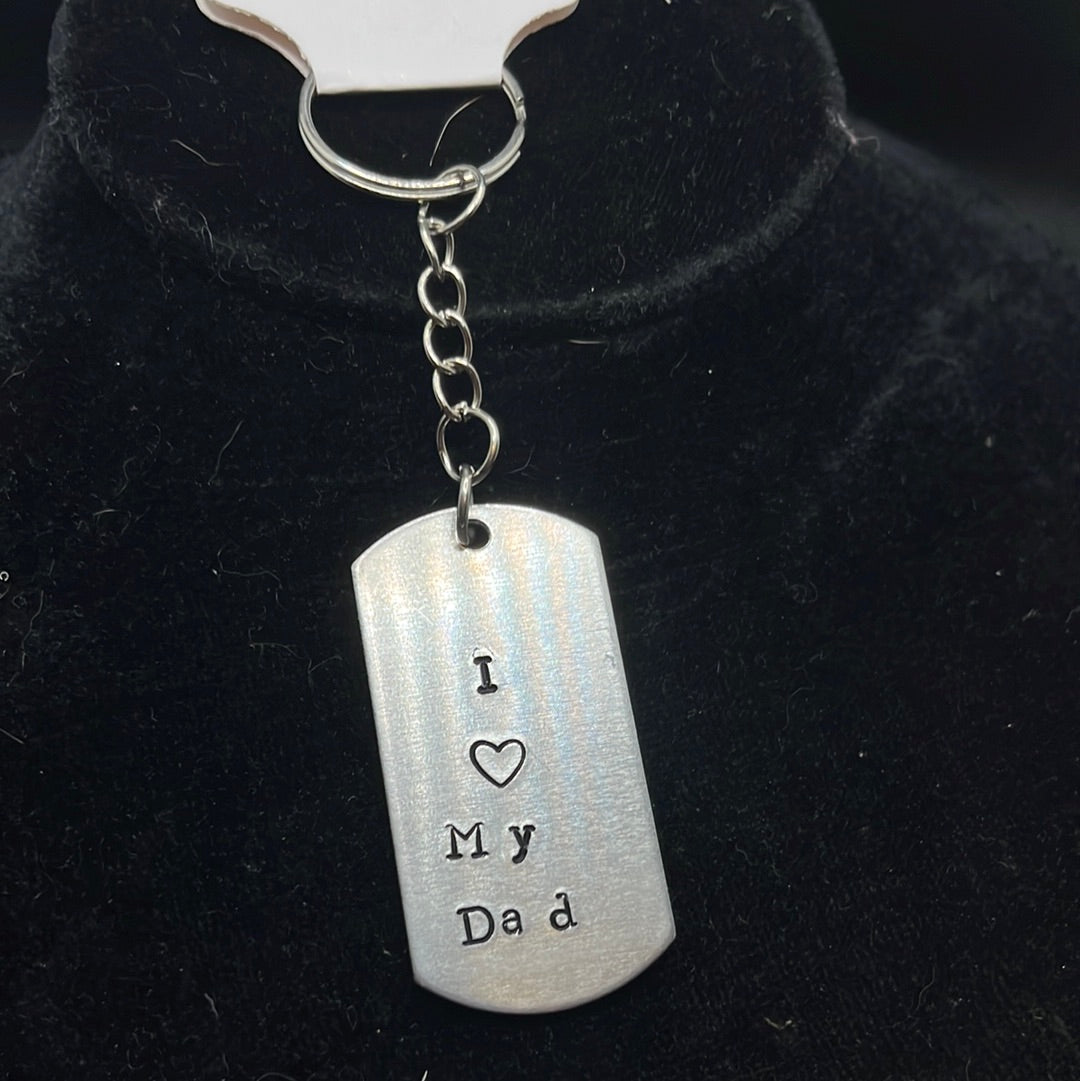 Metal stamped keychain