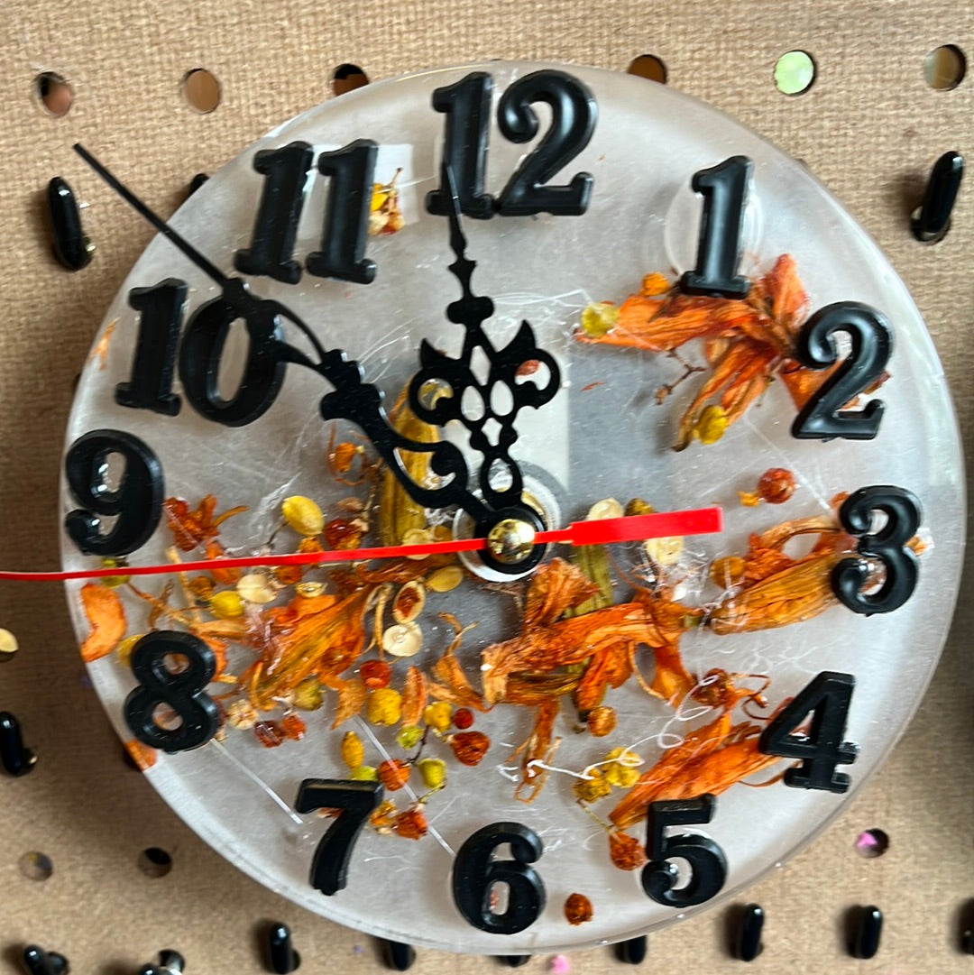 6” round resin clock