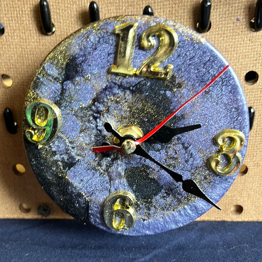 4” round resin clock