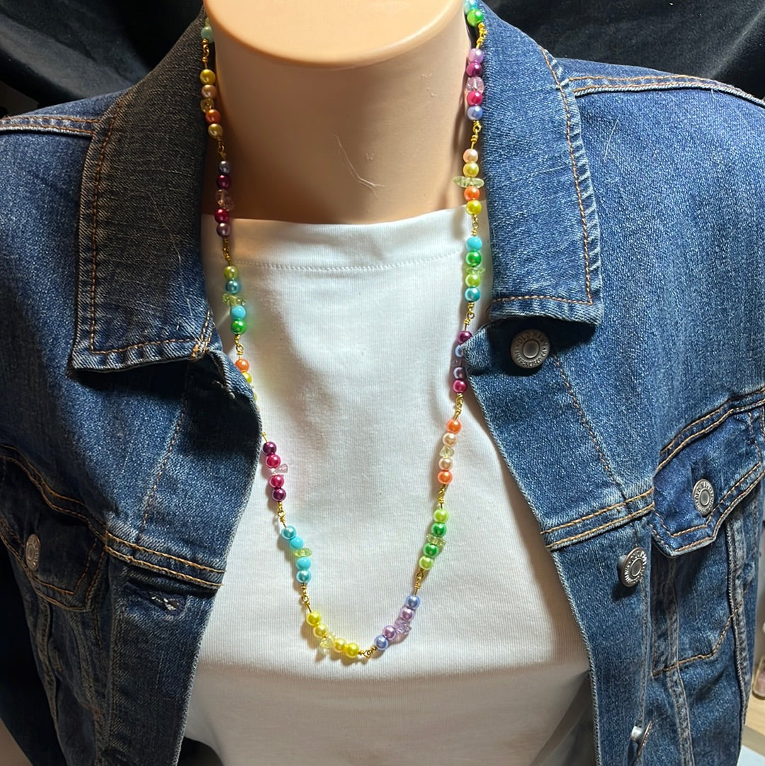 Long Candy Beaded Necklace