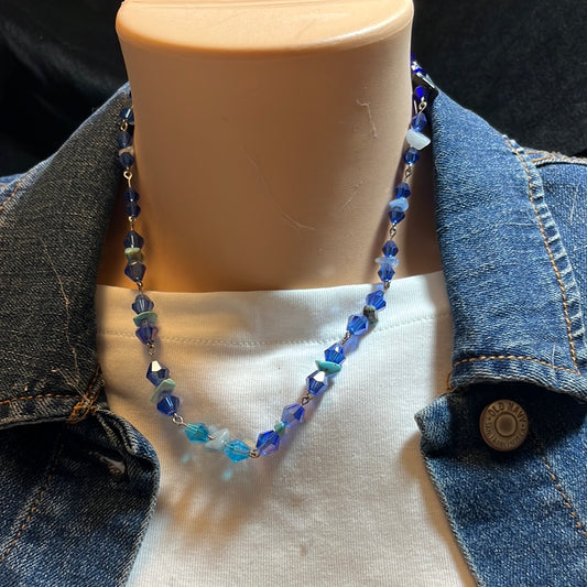 Blue Beaded Necklace