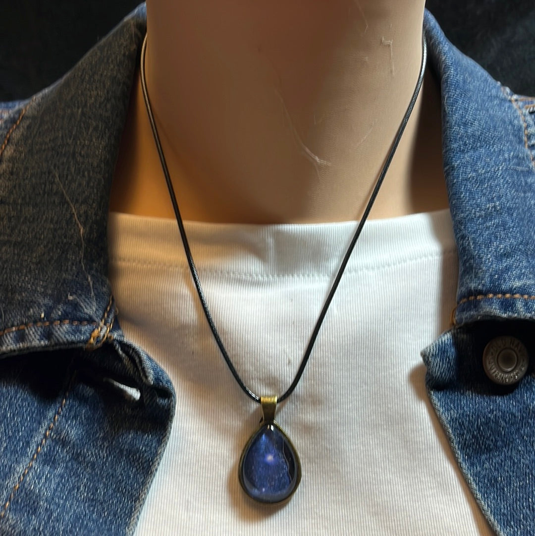Galaxy Necklaces with leather cord