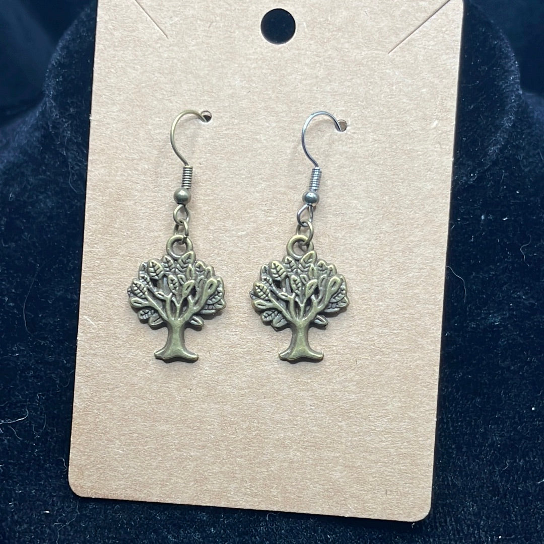Tree and Plants Charm Earrings