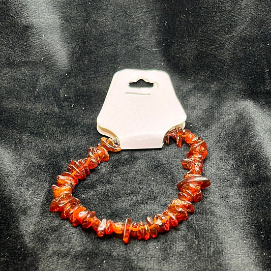 Chipped Amber Bead Bracelets