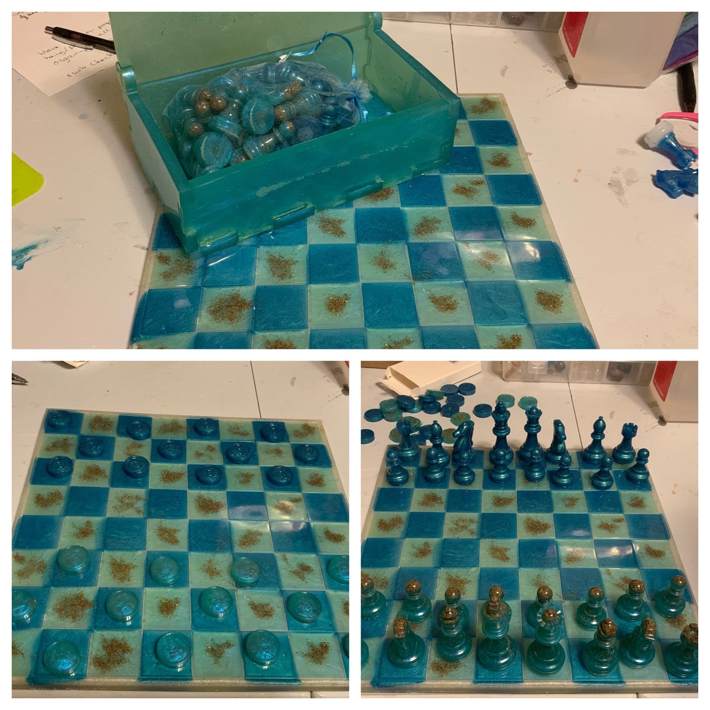 Resin chess set